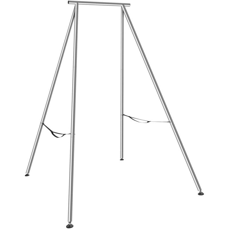 Aerial Yoga Rahmen, 3,9 m hoher Yoga-Schaukelständer, max. 258 kg Tragkraft, Inversions-Yoga-Gestell aus verchromtem Stahl für Aerial Yoga im Innen