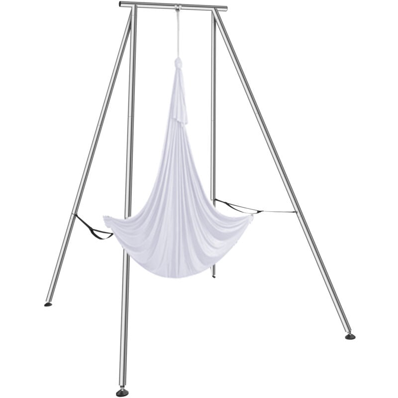 Aerial Yoga Rahmen & Yoga Hängematte,3,9 m hoch,professioneller Yoga Schaukelständer,kommt mit 5,7 m Aerial Hängematte,max. 260 kg Tragkraft,Yoga Rig