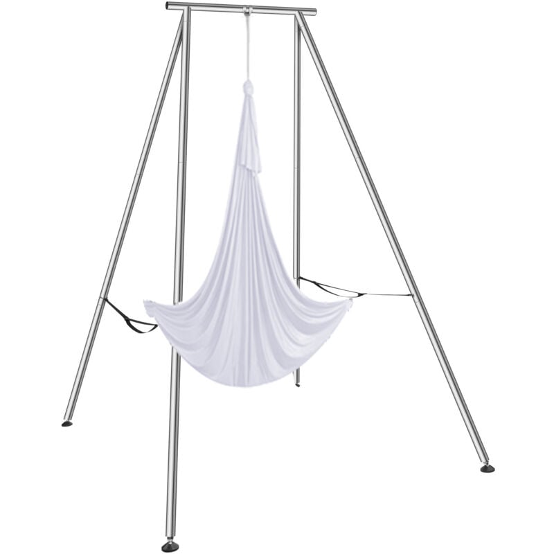 Aerial Yoga Rahmen & Yoga Hängematte,3,9 m hoch,professioneller Yoga Schaukelständer,kommt mit 5,7 m Aerial Hängematte,max. 260 kg Tragkraft,Yoga Rig