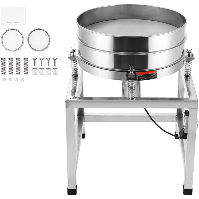 Mophorn - Automatisches elektrisches Vibrationssieb von, Sieb- und Schüttelmaschine aus Edelstahl mit 40+100 Maschen, geeignet für Mehl, Mungbohnen,