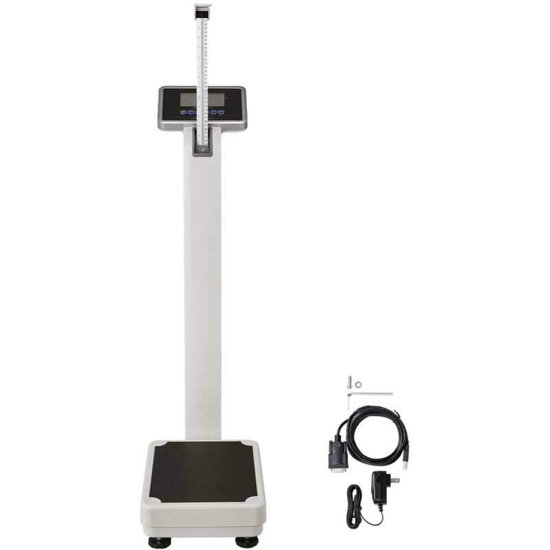 Mophorn - Balance médicale numérique, balance professionnelle pour médecin, mesure du poids et de la taille, toise intégrée, imc, capacité de 500 lb,