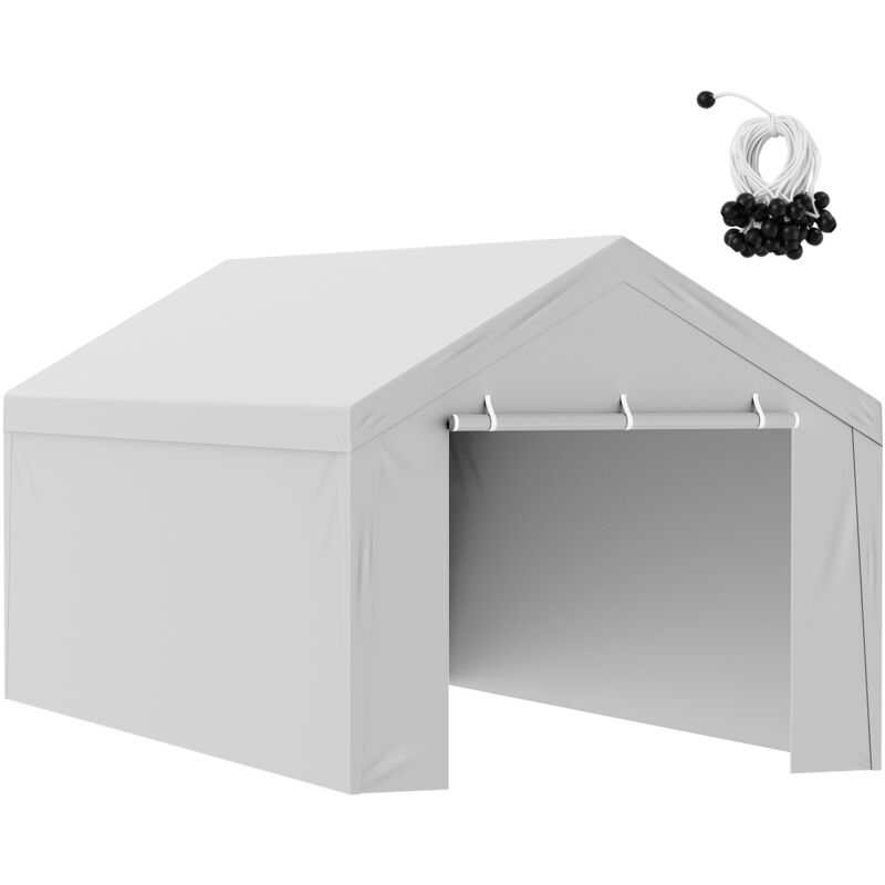 Mophorn Carport-Ersatzüberdachung 10'x20',strapazierfähige,wasserdichte,UV-geschützte Garagenzeltplanemit Seitenwand,einfache Installationmit