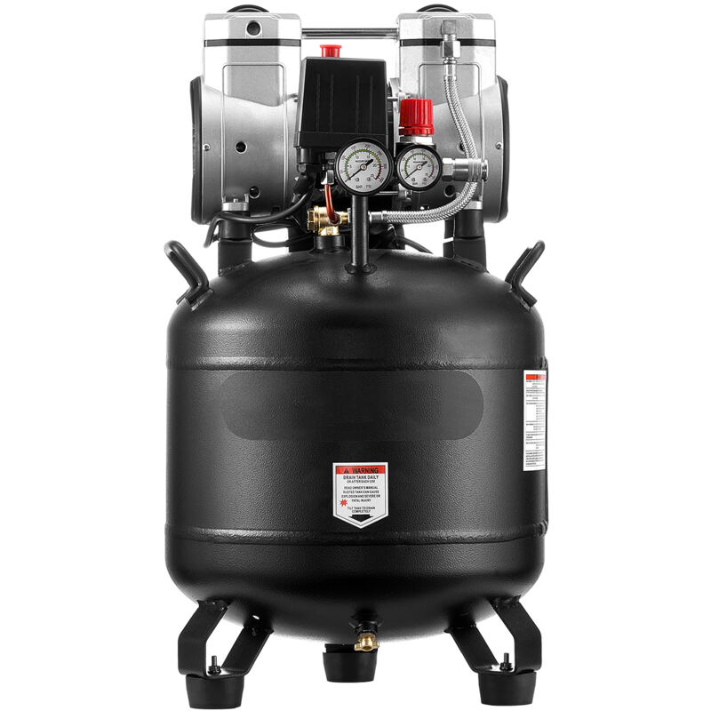 Mophorn Druckluft Kompressor 30 L, 2 PS Leistung, 113 L/m bei 6,2 bar, Maximaldruck von 10 bar, Ölfreier Tank für vielseitige Anwendungen wie