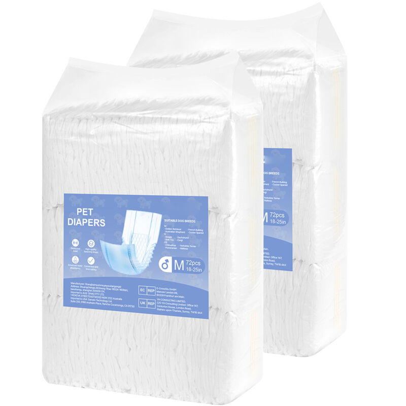 Mophorn Einwegwindeln für Rüden, hochsaugfähige Windeln mit 360°-Auslaufschutz und Nässeindikator für läufige Hündinnen, Training oder Inkontinenz –