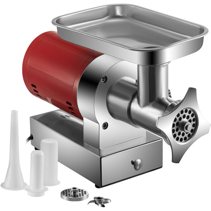 Mophorn - Elektrischer Fleischwolf von , 300 kg/Stunde, 1100 w, 1,5 ps, 2 Platten und Wurstset, Hochleistungs-Fleischwolf für den privaten und