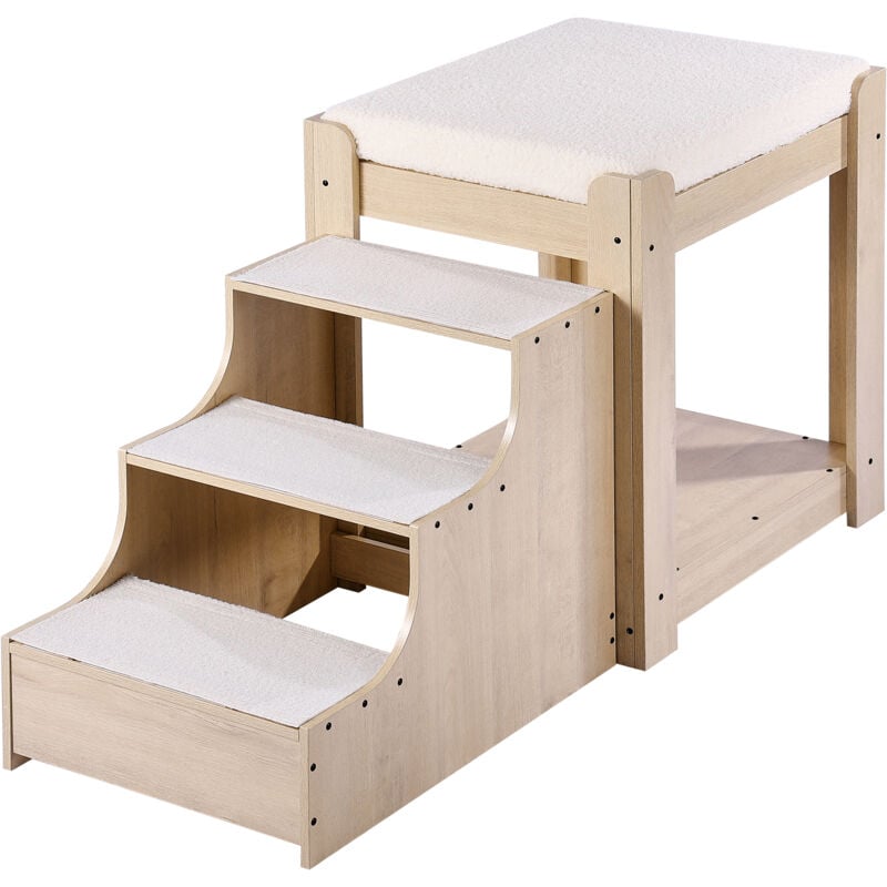 Mophorn - Etagenbett für Haustiere mit Treppe, das eine Sitzgelegenheit am Fenster für Hunde/Katzen, eine mehrstufige Sitzgelegenheit am Fenster