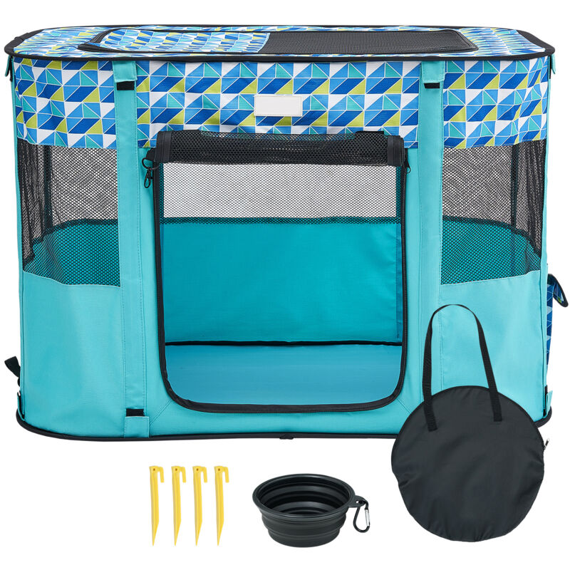 Mophorn - Faltbarer Laufstall für Haustiere,81,3x61x56 cm,tragbarer Hundelaufstall,Hundehütte für Welpen,Hunde,Katzen,wasserdichtes 600D