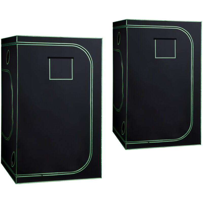 Mophorn Growzelt 120x120x200 cm, Pflanzenzelt mit 600D Mylar-Beschichtung, Indoor-Zuchtzelt mit Sichtfenster, Bodenwanne und stabilem Reißverschluss,