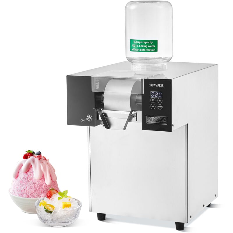 Mophorn - Kommerzielle Schneeflocken-Eismaschine von, 385 Pfund/24 Stunden, Edelstahl, elektrisch, Flüssigkeitskühlung für schnelle Wärmeableitung,