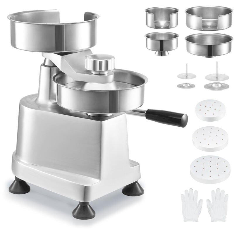 Mophorn - Kommerzieller Burger-Patty-Maker von Hamburger-Rindfleisch-Patty-Presse mit 3 austauschbaren Formen (4/5/6 Zoll), robuste Burger-Presse aus