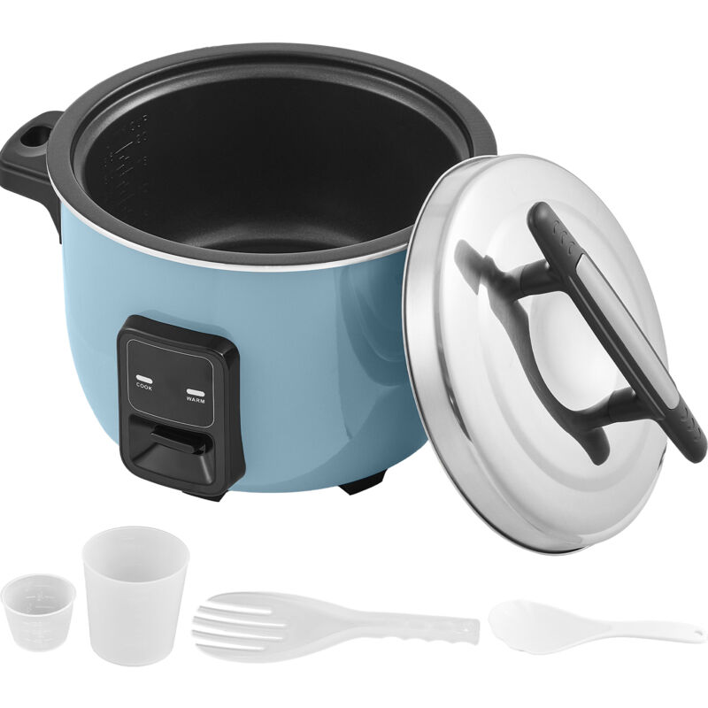 Mophorn - Kommerzieller Reiskocher, 10 Liter für 50 Tassen, antihaftbeschichteter Innentopf, schnelles Kochen und 24-Stunden-Warmhalten, Paddel und