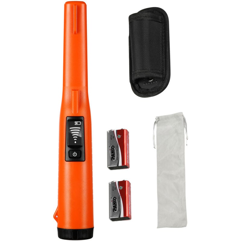 Mophorn - Metalldetektor-Pinpointer, IP68 wasserdicht, 4,5 Zoll Erkennungstiefe, LCD-Display, 3 Modi, mit Holster und 9-V-Batterie, ideal für