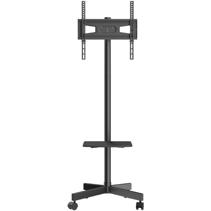 Mobiler TV-Ständer mit einstellbarer Höhe, tragbar für 23-60-Zoll-Fernseher. Mit Rollen und Ablage für AV-Geräte. Ideal für Schlafzimmer und