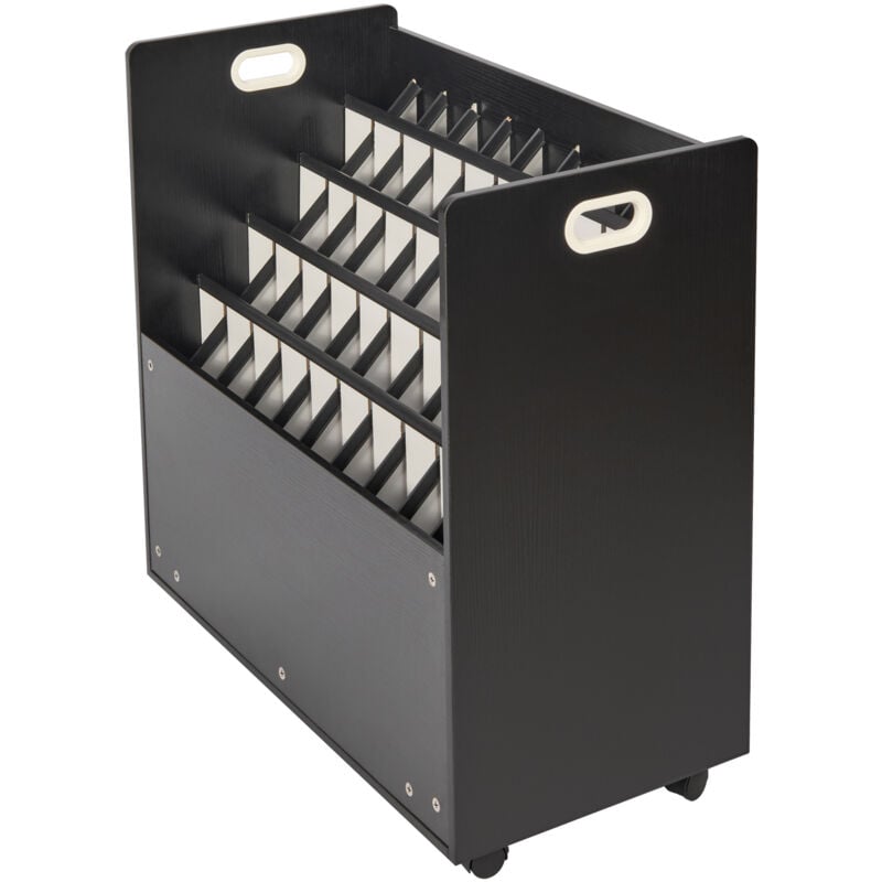 Mobiles Holzregal zur Aufbewahrung von Blaupausen – 50 Fächer zur geordneten Aufbewahrung von Dokumenten - Mophorn