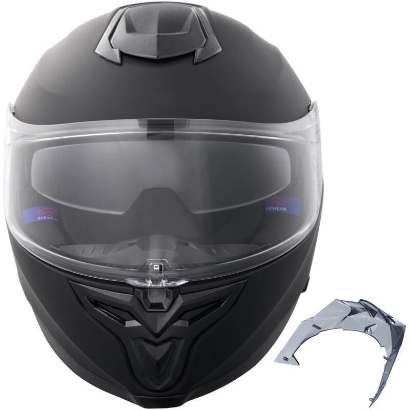Mophorn - Motorradhelm, Integralhelm, Smart Street abs, hohe Dichte, Bluetooth-Steckplatz, austauschbare Linse, DOT-geprüft, bequemer Motocross-Helm