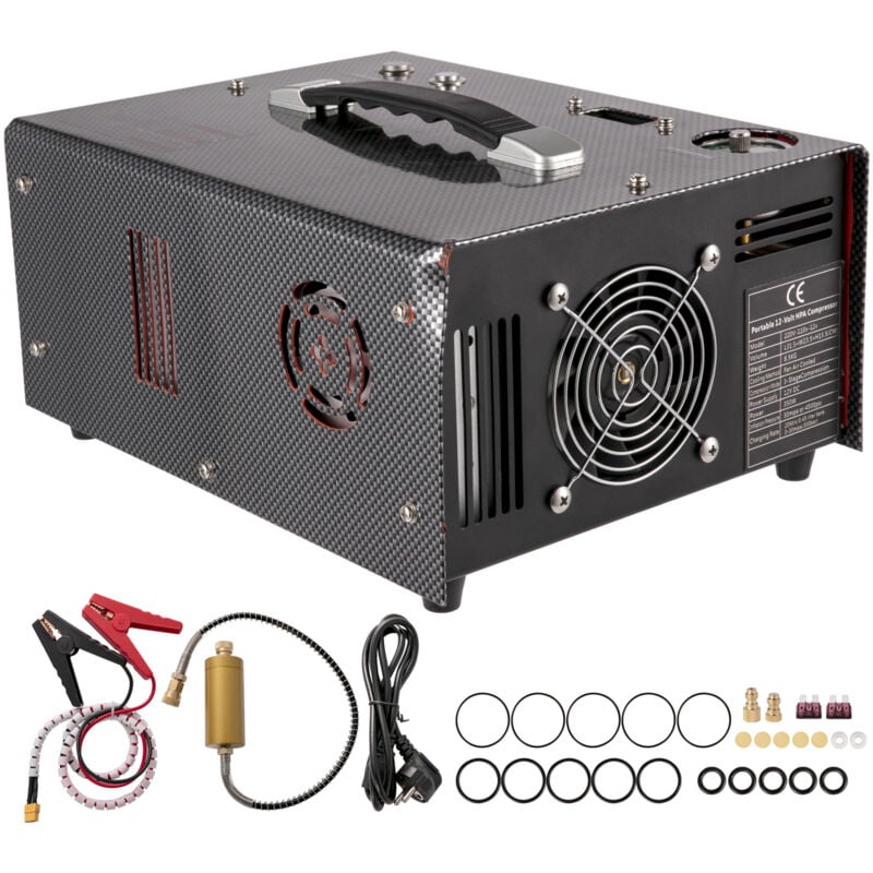 Mophorn - pcp Luftkompressor 12V dc 4500 Psi Tragbare Paintball Luftgewehr Pumpe 220V ac, Auto-shutoff Scuba Tank Kompressor