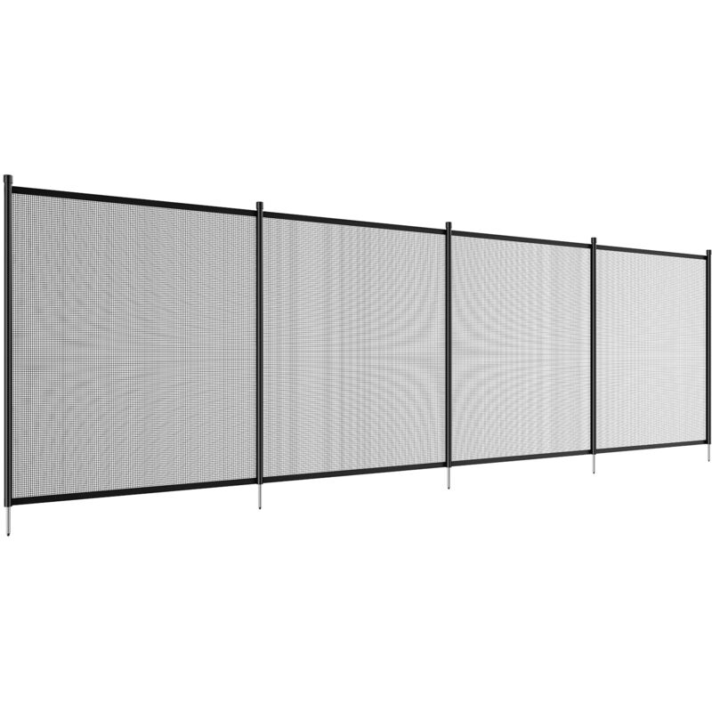 Poolzaun, 4 x 12 Fuß große Poolzäune für eingebaute Pools, abnehmbarer Kindersicherheitszaun, einfach selbst zu installierender Swimmingpoolzaun, 340