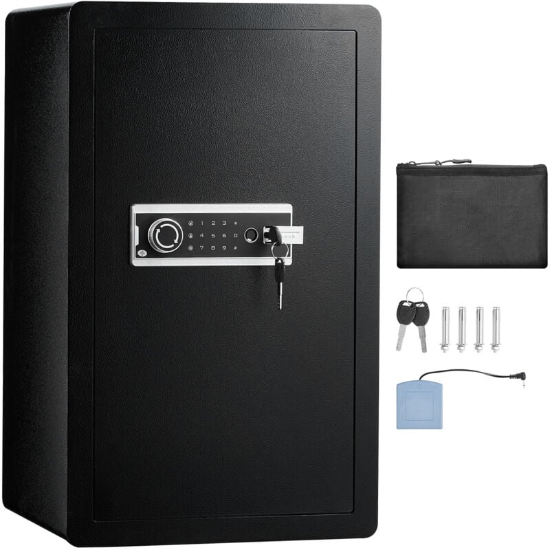 Mophorn - Safe mit Einzeltür, 4,0 Kubikfuß, mit Schlüsselschloss, Passwort und Fingerabdruck, Safe mit Schloss, feuerfester Tasche, Schlüsselbrett,