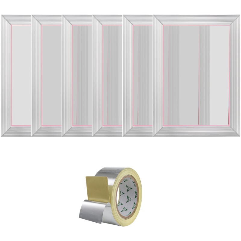 Mophorn Siebdruck-Set, 6-teilig, 25,4 x 35,6 cm, Aluminiumrahmen mit 156er-Maschenweite, hochfestem Nylongewebe und Dichtungsband für den