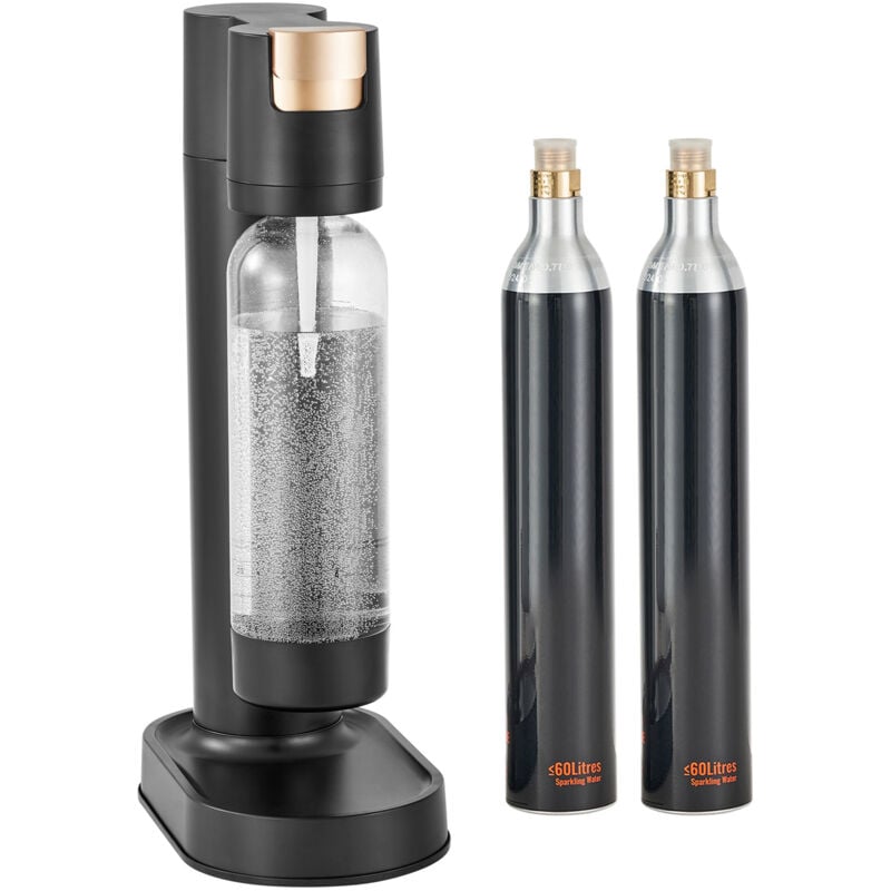 Sprudelwassergerät, Sodamaker zum Sprudeln zu Hause, 1L PET-Flasche, 2 CO2-Flaschen, Kompatibel mit 60L CO2-Flasche, BPA-frei - Mophorn
