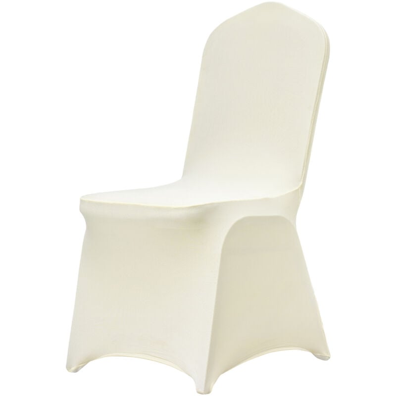 Stuhlhussen aus elastischem Spandex für Klappstühle, universell passend, abnehmbar und waschbar. 30 Stück, Elfenbeinweiß, für verschiedene Anlässe