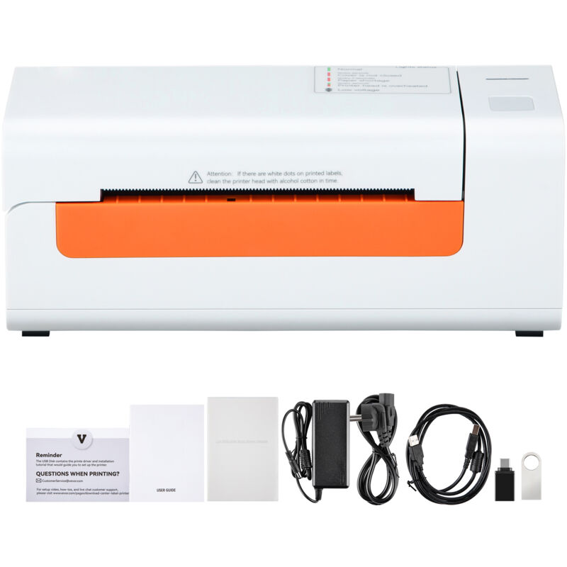 Mophorn - Thermo-Etikettendrucker von, 4x6-Etikettendrucker mit automatischer Etikettenerkennung, unterstützt Windows/MacOS/Linux, kompatibel mit