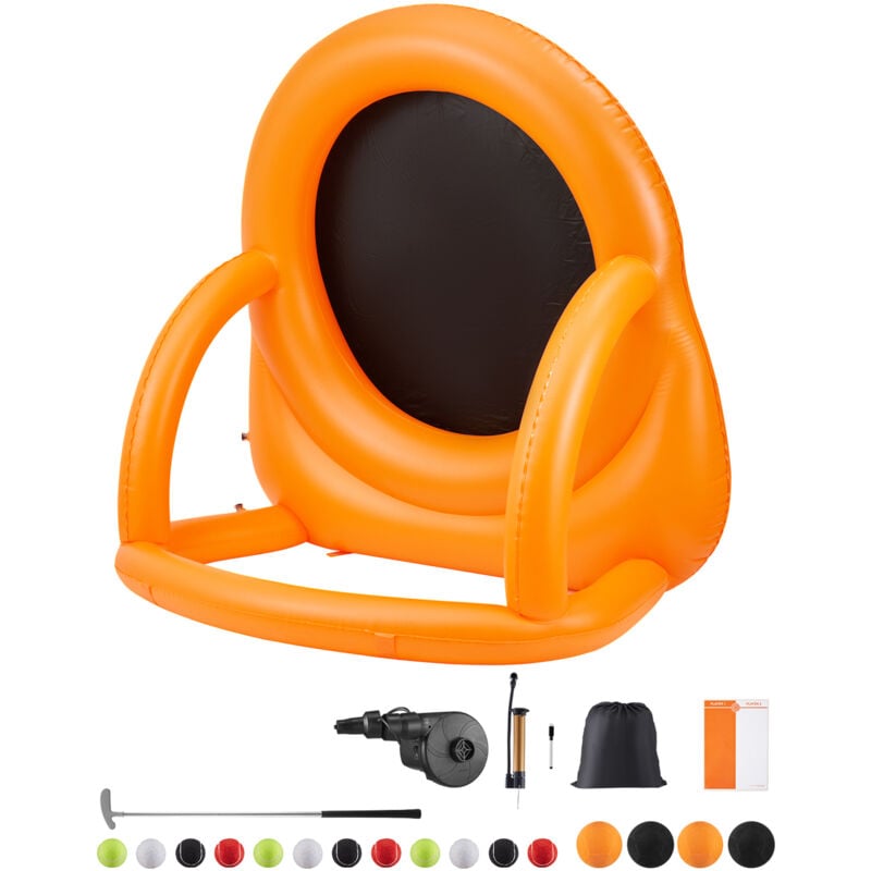 Aufblasbares Fußball-Dartboard, über 1,30 m hoch, inklusive 4 Kickbällen, 12 Tennisbällen und Luftpumpe, perfekt für große Gartenspiele und