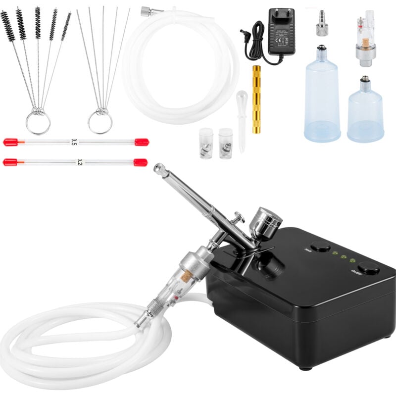 Tragbares Airbrush-Set von mit Kompressor, Dual-Action-Airbrushes mit Schwerkraftzufuhr, Mehrzweck-Set für Kunst, Nägel, Tätowierung, Make-up,