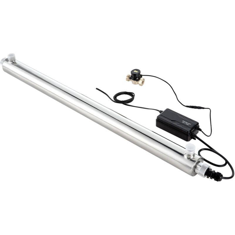 Mophorn UV-Wasserreiniger 56 W 45,4 L/min vielseitiger Ultraviolett-Wasserfilter mit robustem Edelstahlgehäuse, UV-Wasserfilter für den gesamten