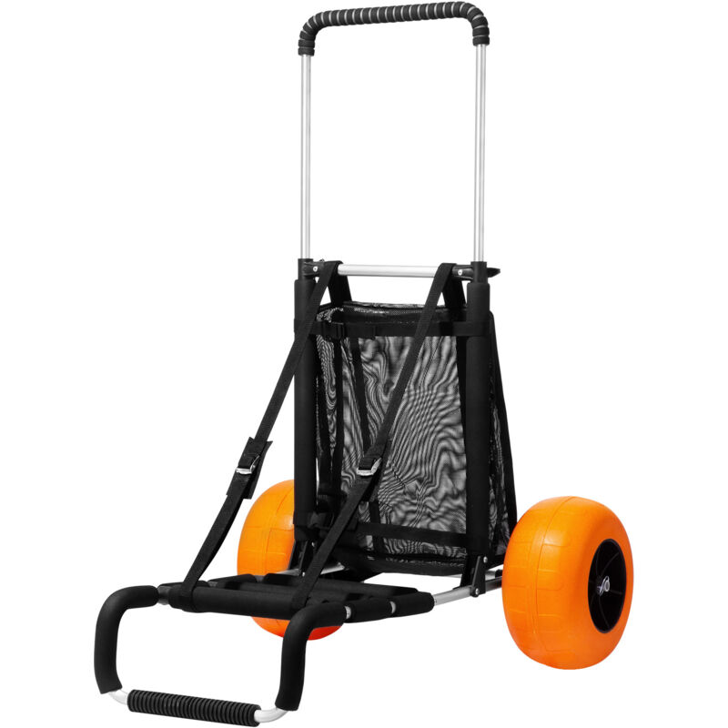 Morphorn Strandkarren für Sand - 29,9'x 15,4' Ladefläche. Klappbarer Sandwagen mit 12'Schaumstoffrädern, 165 lbs Kapazität & 27' bis 44,7'