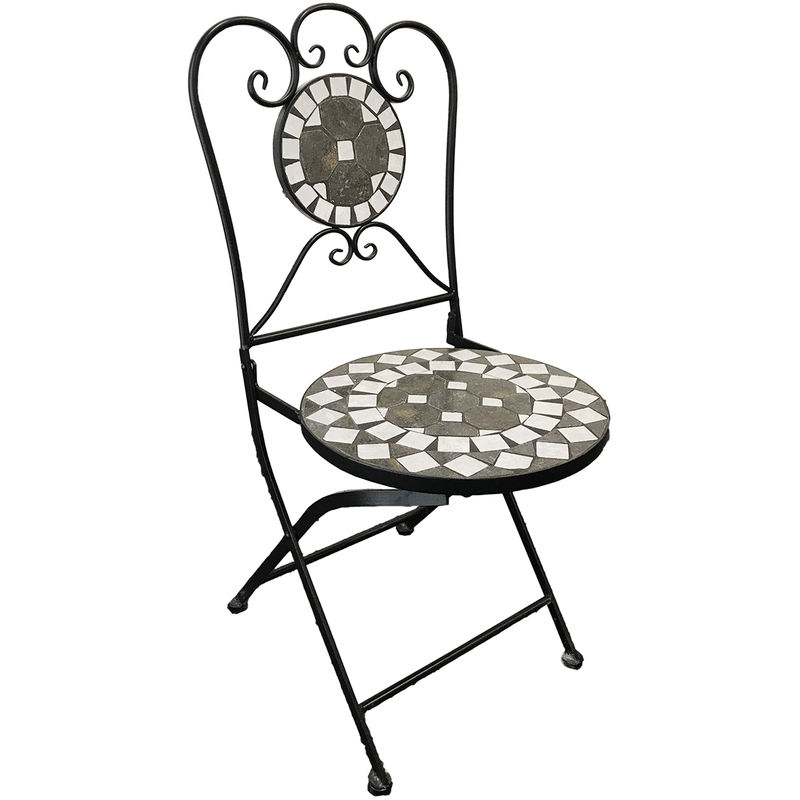 Mojawo - Mosaik Stuhl Anthrazit/Grau-MMC4342-Stuhl