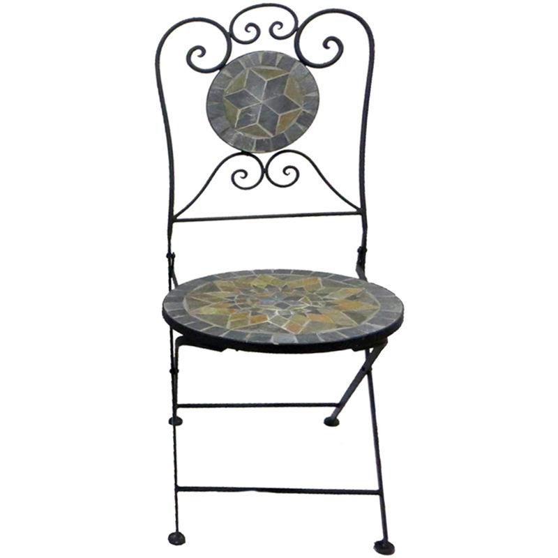 Inda-exclusiv - Mosaik Stuhl Grau-DMC4340-stuhl