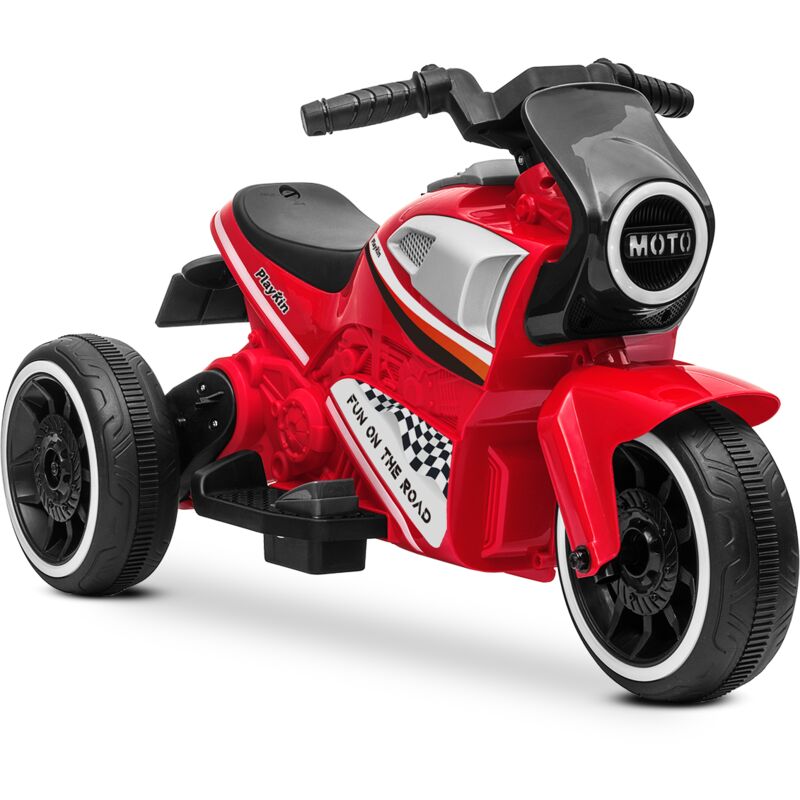 Playkin - Kinder Elektroroller MOTO KID 6V wiederaufladbare Batterie +3 Jahre