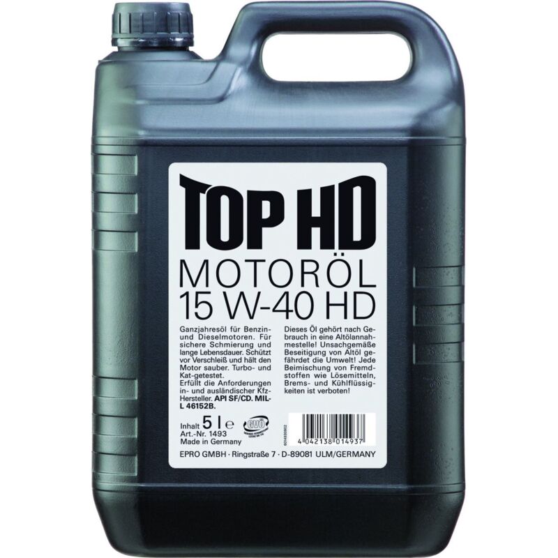 Weitere - Motoröl Top hd 15W-40 5 l Öl Motoröle Motorenöle Motorenöl Motor Benziner Diesel