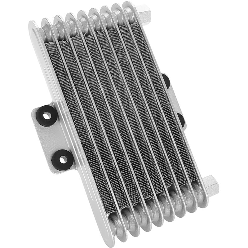 Motorölkühler für Motorräder, 125 ml Aluminium-Motorölkühler für ATV, Motorrad und Dirtbike (Silber)