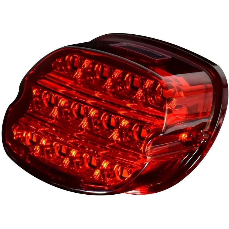 Woosien - Motorrad 12v Led Rotes Gehäuse Bremsrücklicht Kennzeichen Rücklicht Für Glide 883 1200