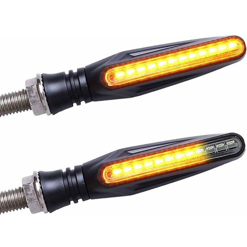Motorrad-Blinker-LED, Universal-Motorrad-Blinker, Tagfahrlicht, Motorrad-Anzeige, sequentielle Glühbirne, Gegenstück, 2 Stück