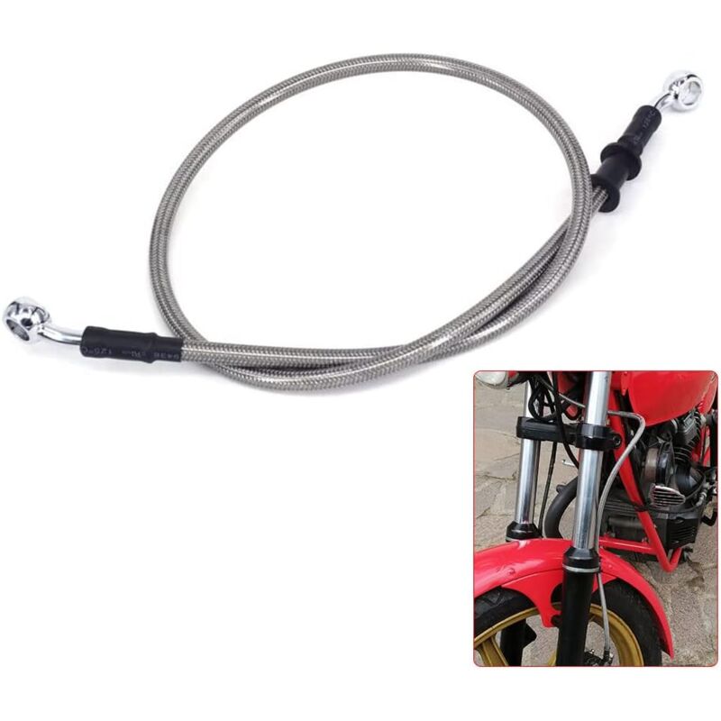Ersandy - Motorrad-Bremsschlauch 120 cm, hydraulischer Kupplungsschlauch, Luftfahrtschlauch für Pit Bike, Dirt Bike, Enduro, Motocross, atv, Quad,