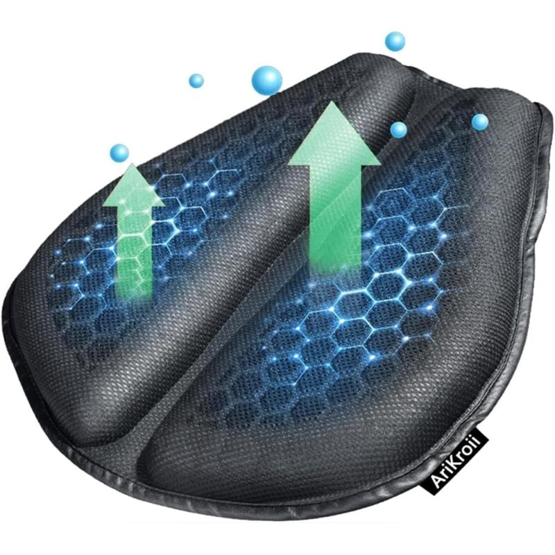 Motorrad-Gel-Sitzkissen, Motorrad-3D-Gel-Sitzkissen, stoßdämpfendes und rutschfestes Gel-Kissen, Stoßdämpferschutz