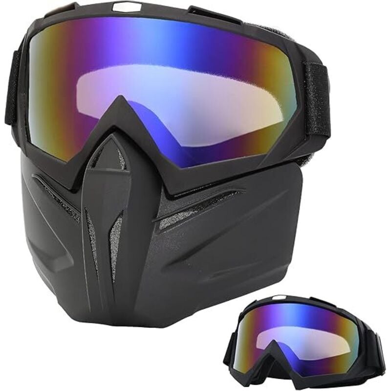 Motorrad-Gesichtsmaske, Vollgesicht, Dirtbike-Brille, Motocross, ATV, Offroad, Reiten, Rennbrille für Männer und Frauen