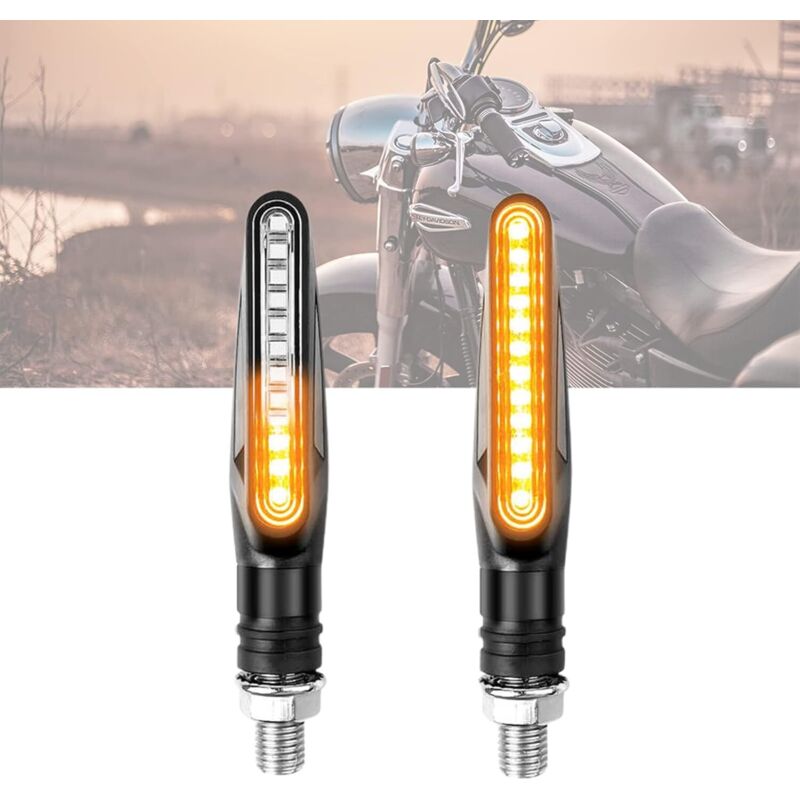 Motorrad-LED-Blinkerlicht, 12-V-Motorrad-Blinker, fließender Modus-Motorrad-Blinker, Motorrad-12-LED-Blinkerlichter, Motorrad-fließendes
