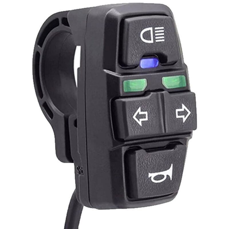 Motorrad-Scheinwerfer-Blinkerschalter, 3-in-1-Blinker-Ein/Aus-Schalter-Set für Motorrad-Scheinwerfer, Roller, E-Bike, Mountainbike