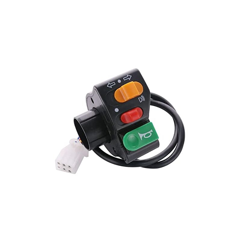 Motorrad-Scheinwerferknopf, LED-Motorrad-Lenkerschalter, Motorrad-Ein/Aus-Knopf 3 in1, LED-Motorrad-Blinker, wasserdichte Hupe, Nebelscheinwerfer,