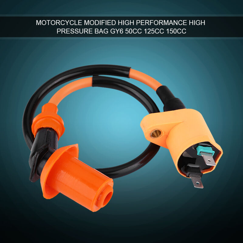 Motorrad-Zündspule, professionelle Hochleistungs-Tragbare-Scooter-Zündspule für Dirtbike-Motoren (Orange).