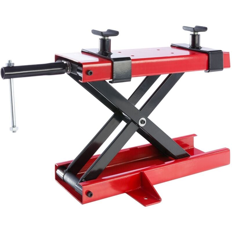 Arebos - Motorradheber Motoradhebebühne Montagebock Montageständer Hebebühne Rot