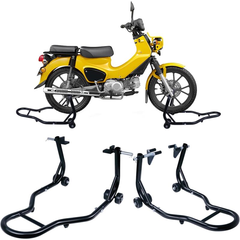 Motorständer Satz Motorradständer Einstellbar Motorrad Hebebühne Eisen Motorradheber inkl. Vorne/Hinten Motorrad Montagestände, Wartung & Lagerung