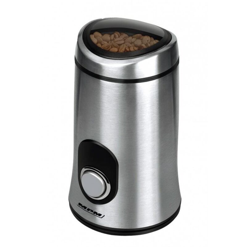 MMK-02M Kleine elektrische Kaffeemühle, Edelstahlklinge, mahlt Samen, Gewürze und Nüsse, Impulsfunktion, Mahlleistung 115g /min, Behälter 50g,
