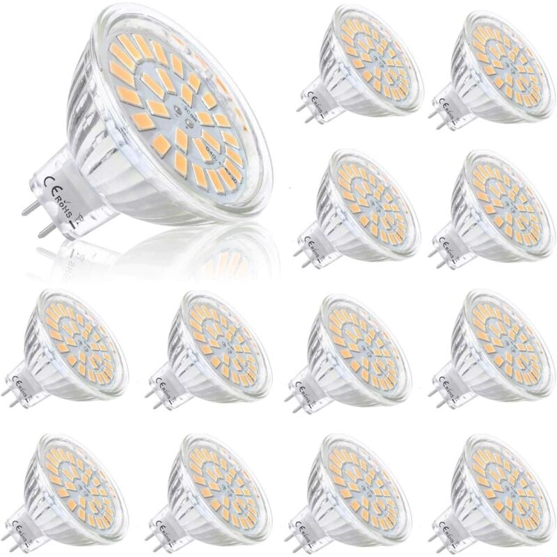 Ugreat - MR16 LED-Leuchtmittel, 12 v, 5 w, entspricht 50 w Halogen, weiß, Spot-Leuchtmittel, 120° Abstrahlwinkel, 12 Stück