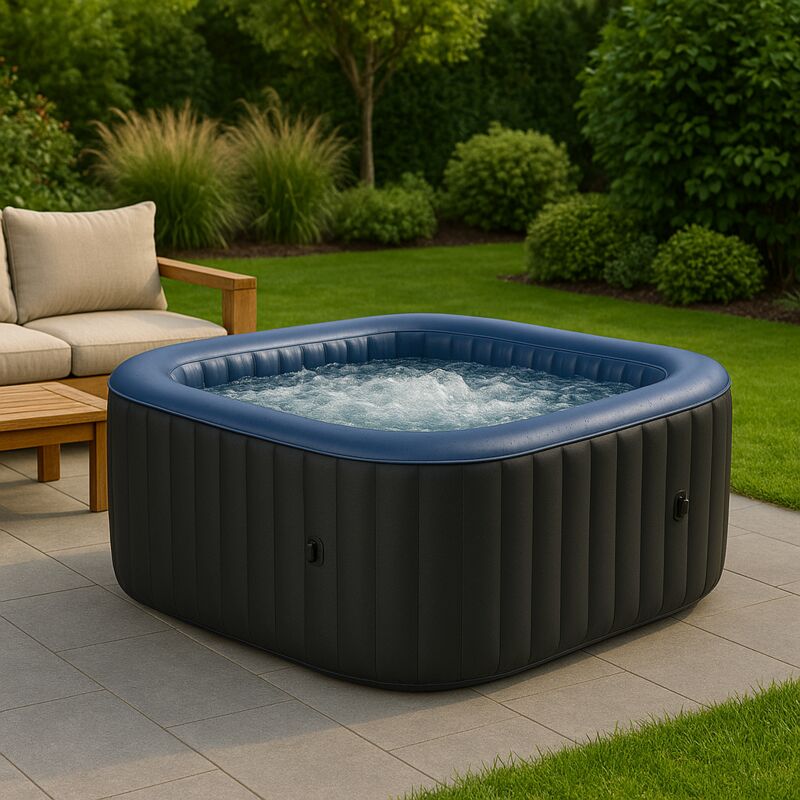 MSPA Außen-Whirlpool TEKAPO 158x158x68 cm - aufblasbarer Whirlpool für den Garten oder die Terrasse