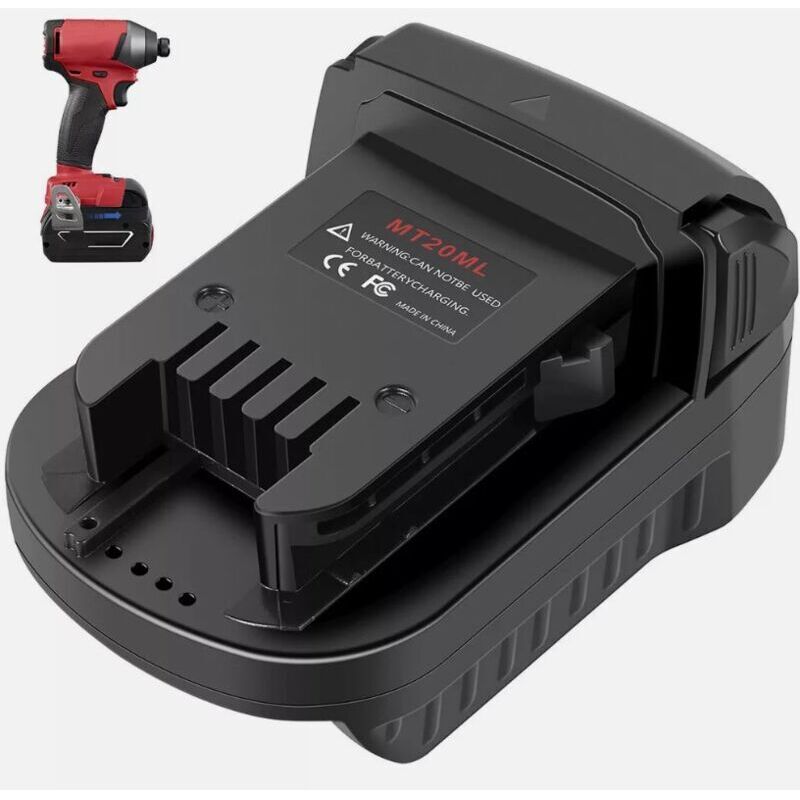 MT20ML Akku-Konverteradapter für Milwaukee M18 18V Elektrowerkzeug auf Lithium-Akku, Konvertieren Sie Makita 18V 20V BL1830 BL1840 Akku auf Milwaukee